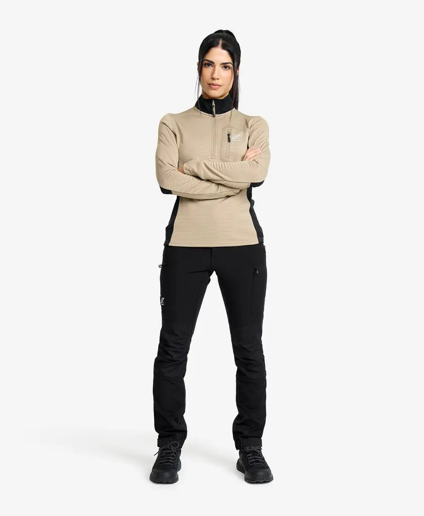 Waffle Half-zip Fleece Women