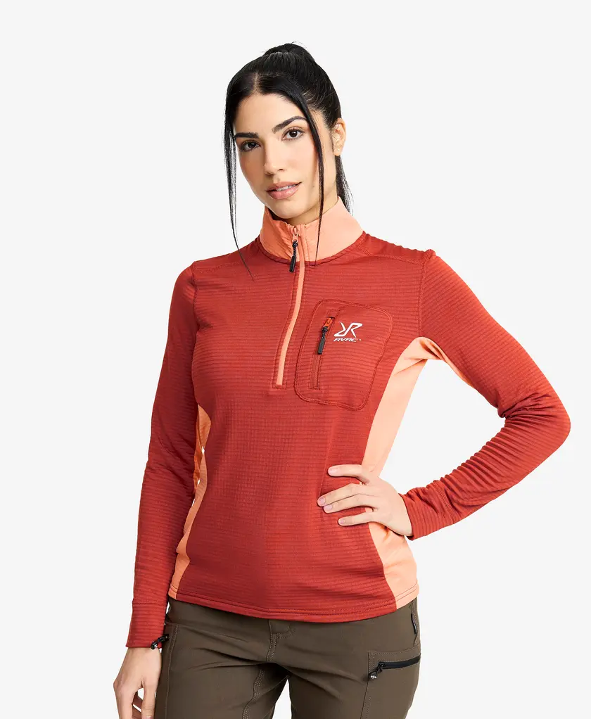 Waffle Half-zip Fleece Women