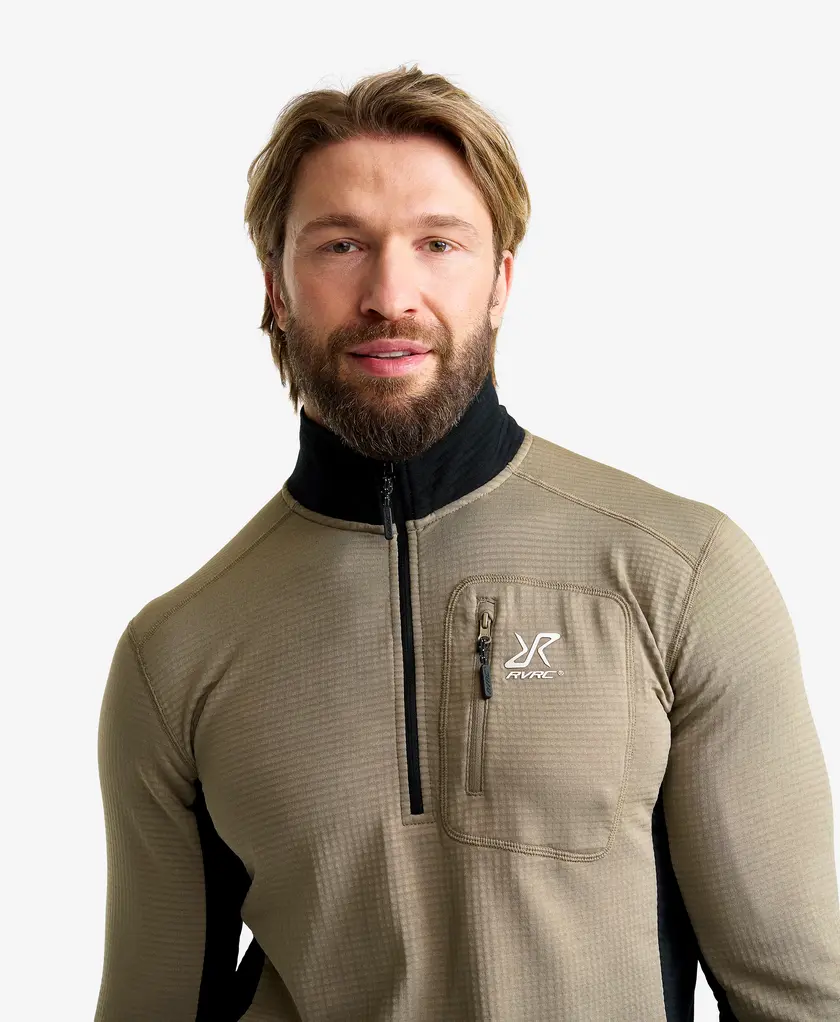 Waffle Half-zip Fleece Men