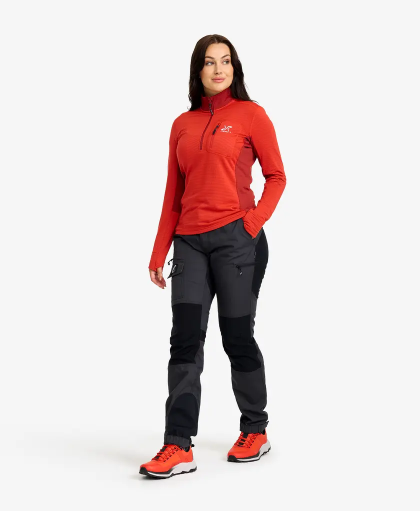 Waffle Half-zip Fleece Women