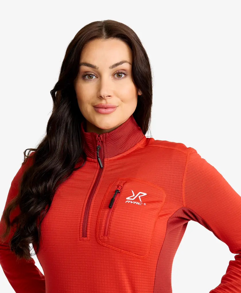 Waffle Half-zip Fleece Women