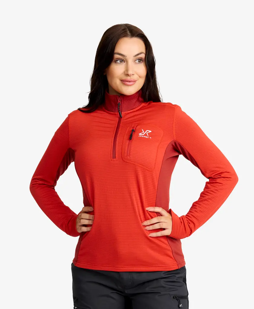 Waffle Half-zip Fleece Women