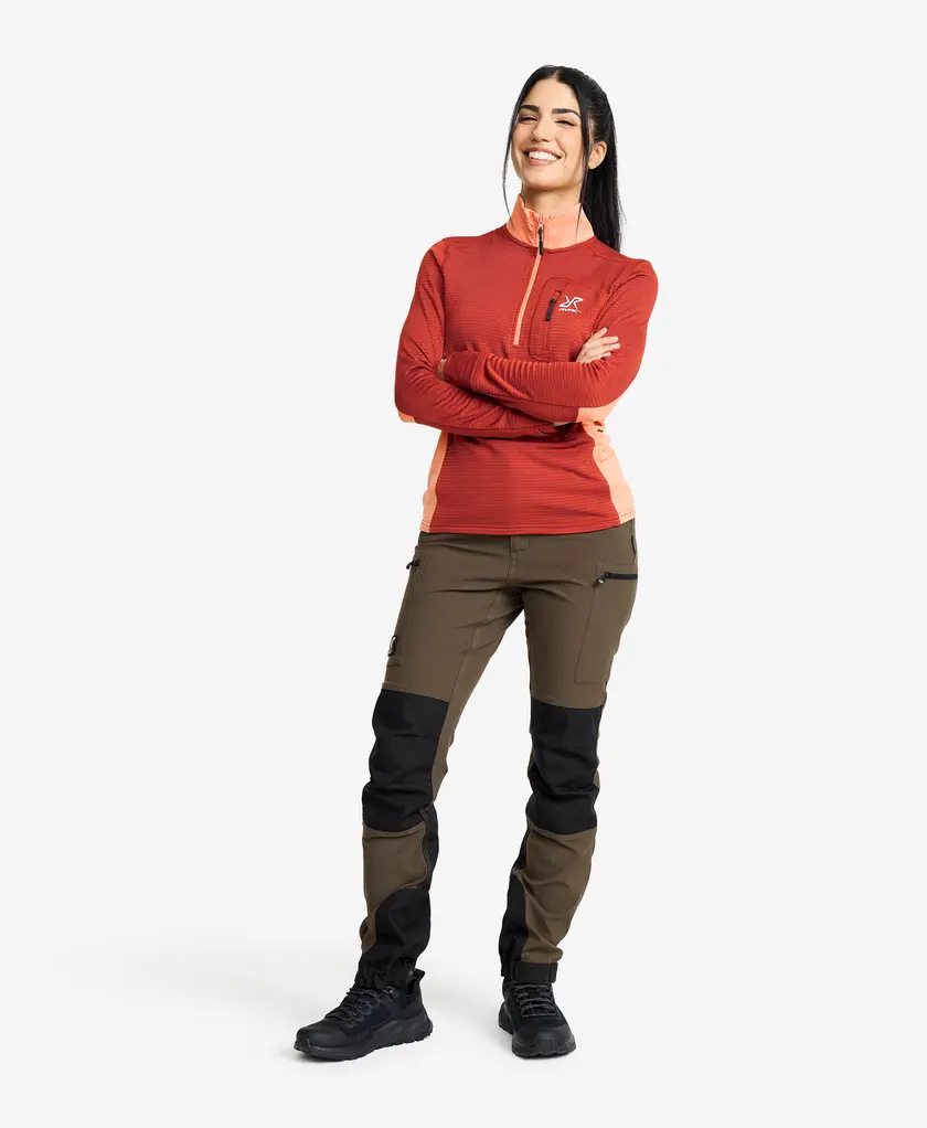 Waffle Half-zip Fleece Women