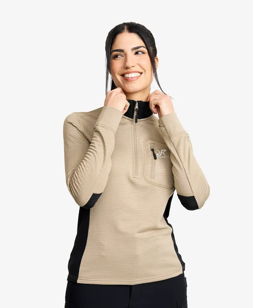 Waffle Half-zip Fleece Women