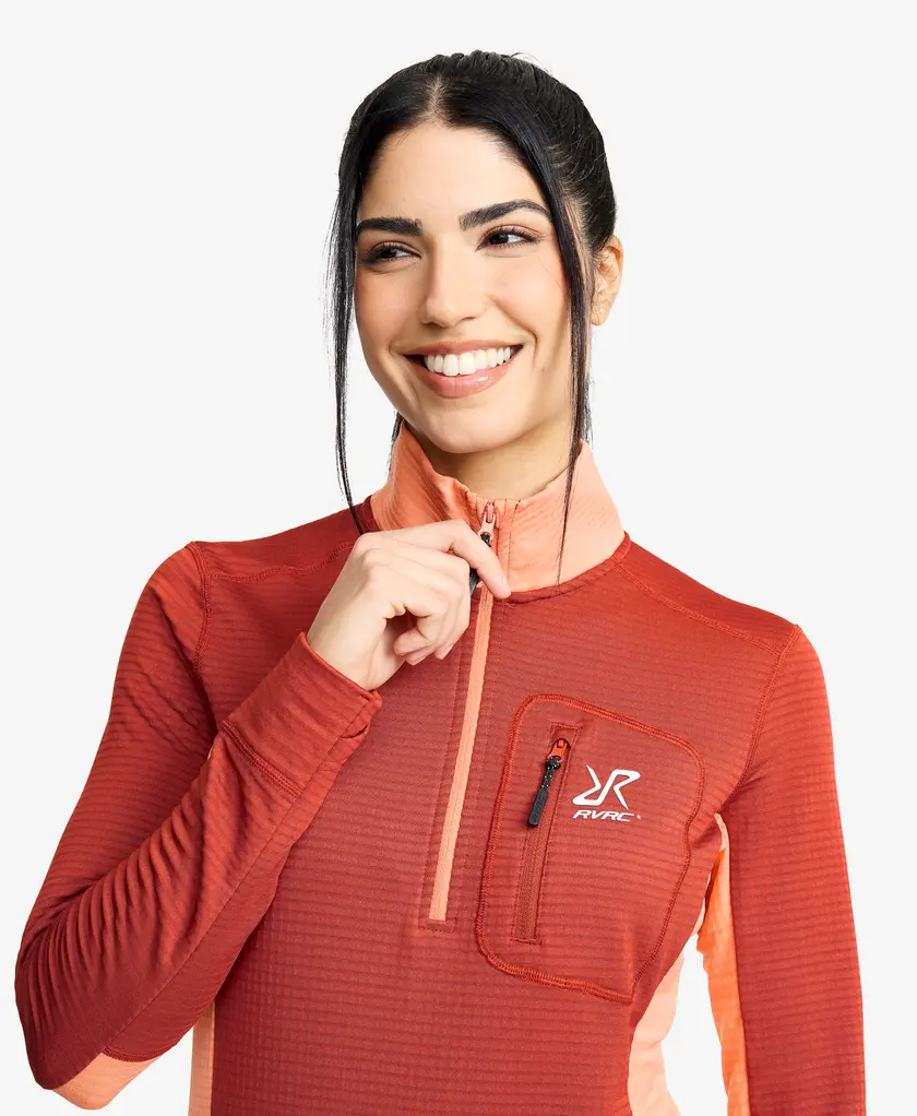 Waffle Half-zip Fleece Women