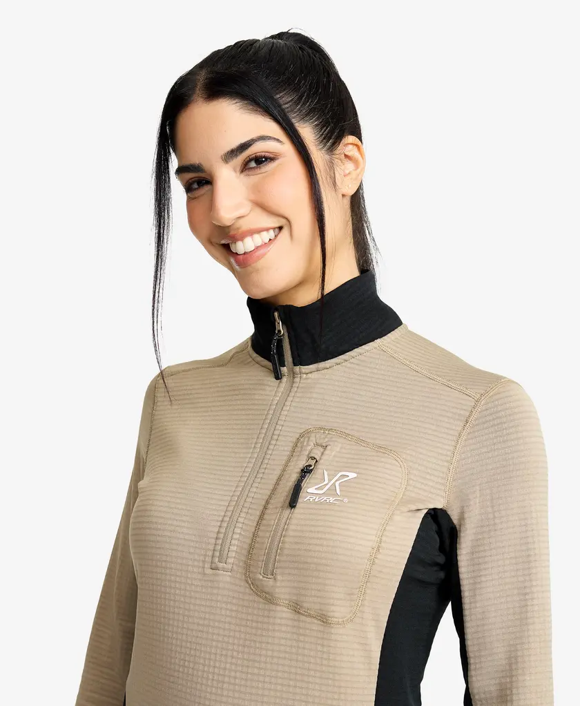 Waffle Half-zip Fleece Women