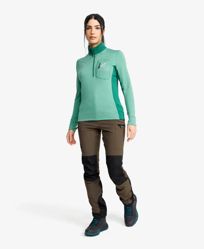 Waffle Half-zip Fleece Women